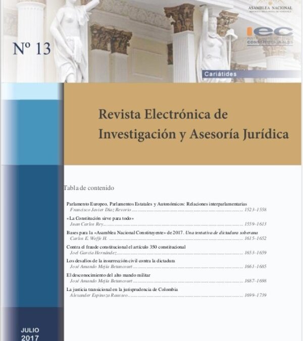 Bases para la «Asamblea Nacional Constituyente» de 2017. Una tentativa de dictadura soberana.